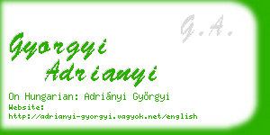 gyorgyi adrianyi business card