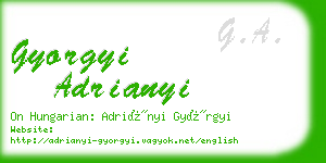 gyorgyi adrianyi business card